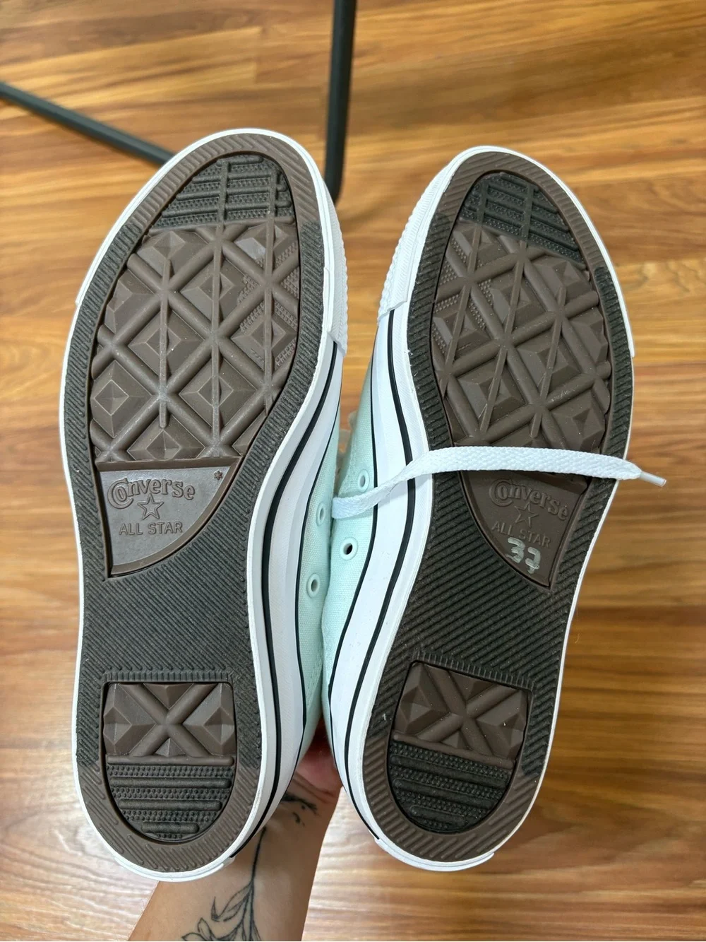 Converse Chuck Taylor All Star Low Top Sneakers in Mint Green and White